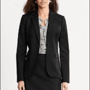 Banana Republic Sleek Suit Black Blazer